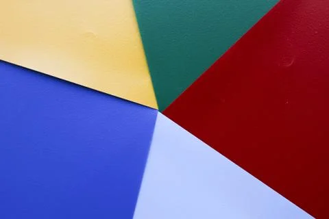 Abstract geometric background from colored sheet separators, sheets of paper, Stock Photos