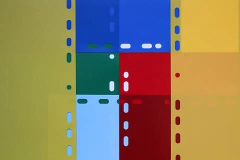 Abstract geometric background from colored sheet separators, sheets of paper, Stock Photos