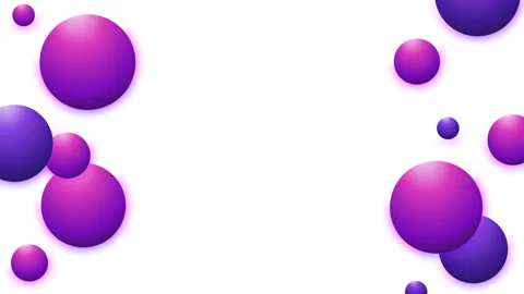 Abstract geometric background with colorful gradient balls, spheres Stock Footage 139696872