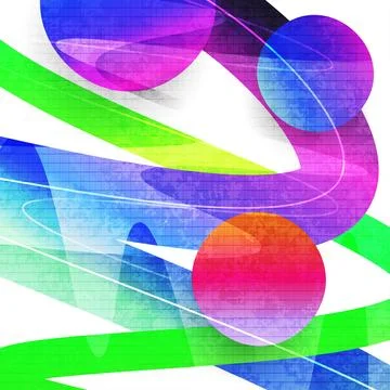 Abstract Geometric Background with Colorful Gradient Shapes with Texture Effect Stock Illustration