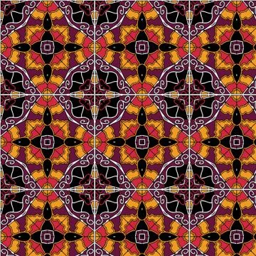 Abstract geometric background composed of vintage colors bricks Illustrazione stock