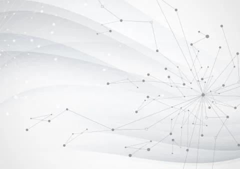 Abstract geometric background with connected lines and dots. Stock Illustration