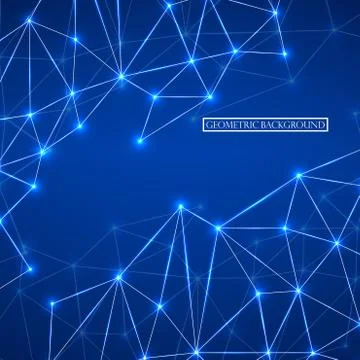 Abstract geometric background with connecting dots and lines Stock Illustration