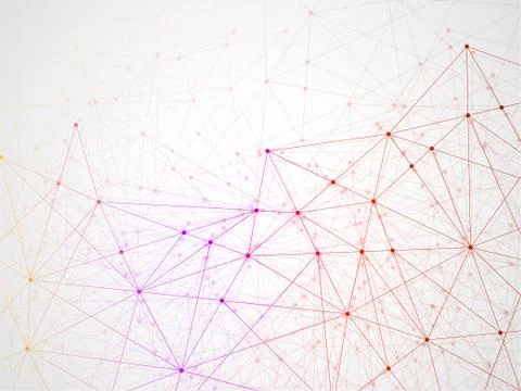 Abstract geometric background with connecting dots and lines. Modern technolo Stock Illustration
