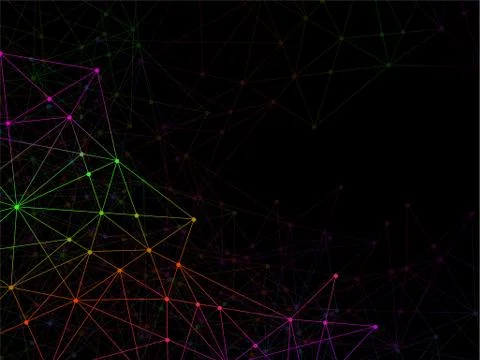 Abstract geometric background with connecting dots and lines. Modern technolo Stock Illustration