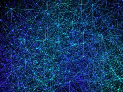 Abstract geometric background with connecting dots and lines. Modern technolo Stock Illustration