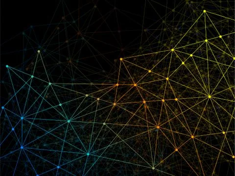 Abstract geometric background with connecting dots and lines. Modern technolo Stock Illustration