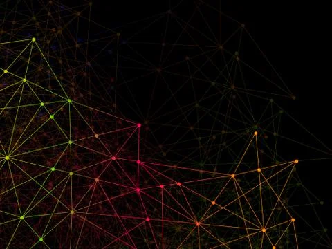 Abstract geometric background with connecting dots and lines Stock Illustration