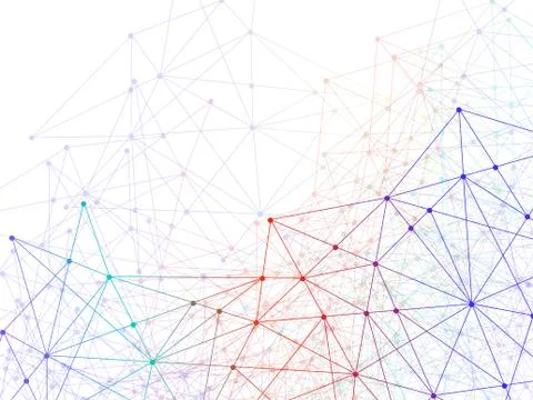 Abstract geometric background with connecting dots and lines. Modern technology Stock Illustration