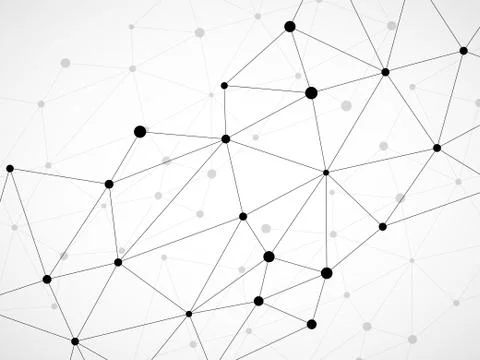 Abstract geometric background with connecting dots and lines Stock Illustration