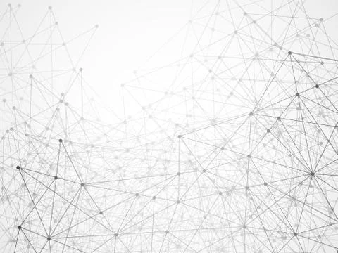 Abstract geometric background with connecting dots and lines. Modern technology Stock Illustration