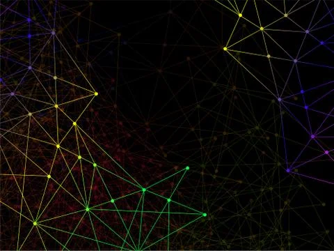 Abstract geometric background with connecting dots and lines. Modern technology Stock Illustration