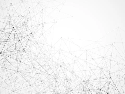 Abstract geometric background with connecting dots and lines. Modern technology Stock Illustration