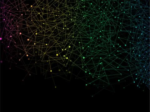 Abstract geometric background with connecting dots and lines. Modern technology Stock Illustration