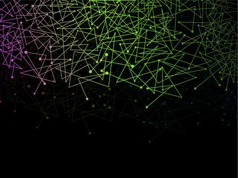 Abstract geometric background with connecting dots and lines. Modern technolo Stock Illustration