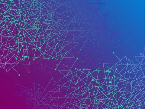 Abstract geometric background with connecting dots and lines. Modern technolo Stock Illustration