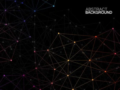 Abstract geometric background with connecting dots and lines. Modern technology Stock Illustration