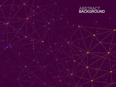 Abstract geometric background with connecting dots and lines. Modern technology Stock Illustration