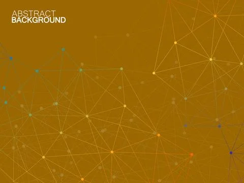 Abstract geometric background with connecting dots and lines. Modern technolo Stock Illustration