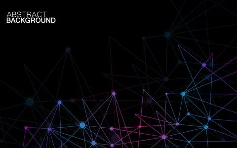 Abstract geometric background with connecting dots and lines. Modern techno.. Stock Illustration