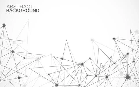 Abstract geometric background with connecting dots and lines. Modern technolo Illustrazione stock