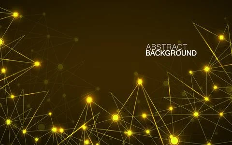 Abstract geometric background with connecting dots and lines. Modern techno.. Illustrazione stock
