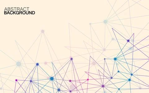 Abstract geometric background with connecting dots and lines. Modern technolo Stock Illustration
