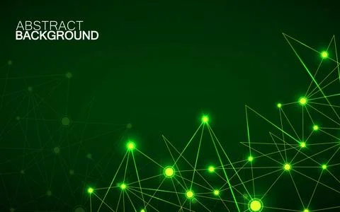Abstract geometric background with connecting dots and lines. Modern technolo Stock Illustration