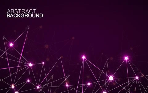 Abstract geometric background with connecting dots and lines. Modern techno.. Stock Illustration