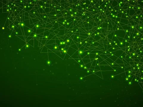 Abstract geometric background with connecting glowing dots and lines. Modern Stock Illustration
