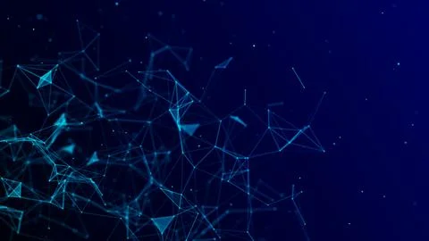 Abstract geometric background with connecting points and lines. Abstract bl.. Stock Illustration