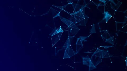 Abstract geometric background with connecting points and lines. Abstract bl.. Stock Illustration