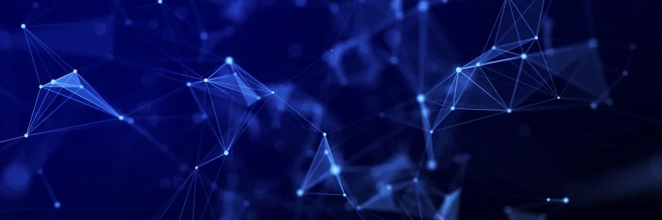 Abstract geometric background with connecting points and lines. Abstract bl.. Stock Illustration