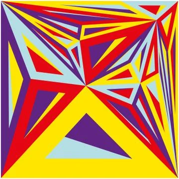 Abstract geometric background consisting of colored triangles Stock Illustration