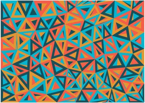 Abstract geometric background consisting of colored triangles Stock Illustration