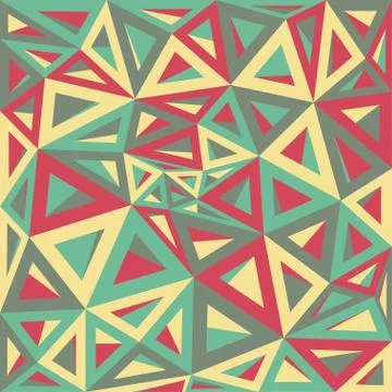 Abstract geometric background consisting of colored triangles Stock Illustration