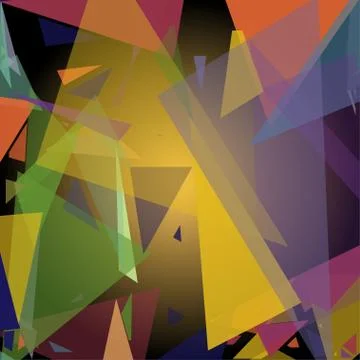 Abstract geometric background consisting of colored triangles Stock Illustration