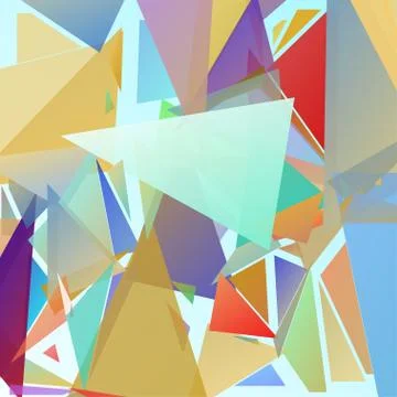 Abstract geometric background consisting of colored triangles Stock Illustration
