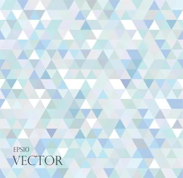 Abstract geometric background consisting of light blue triangles Illustrazione stock