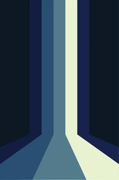 Abstract geometric background with converging lines and cool color palette Stock Illustration