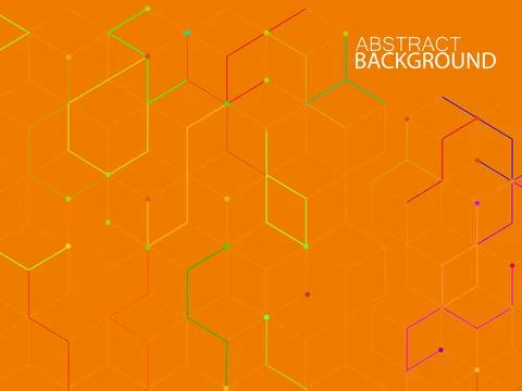 Abstract geometric background with cubes. Geometrical technology concept wi.. Stock Illustration