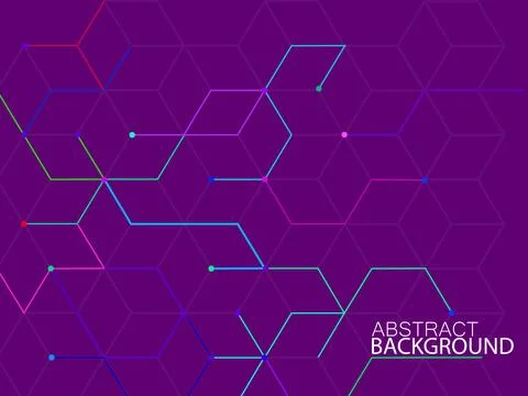 Abstract geometric background with cubes. Geometrical technology concept wi.. Stock Illustration