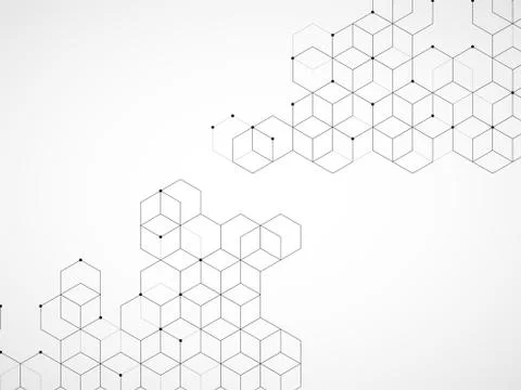 Abstract geometric background with cubes Stock Illustration