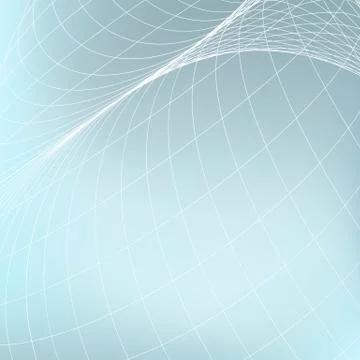 Abstract geometric background. Curves diverging fine lines in perspective Stock Illustration