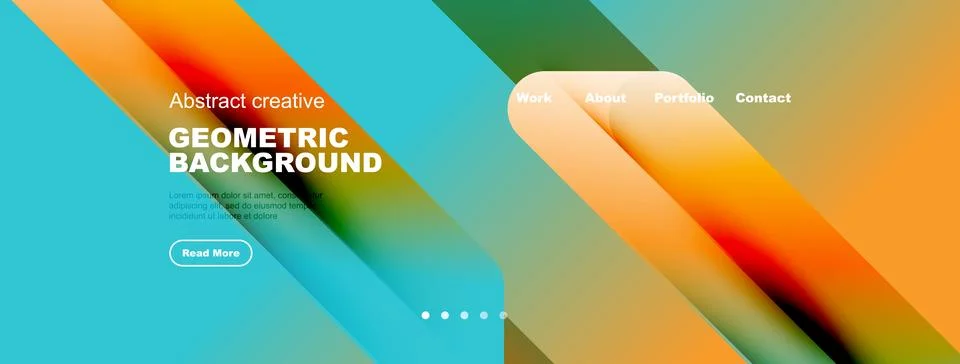 Abstract geometric background design. Bright colors blend, creating modern Illustrazione stock