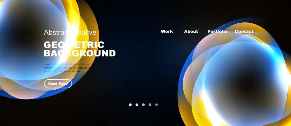 Abstract geometric background design. Bright colors, flowing shapes, dark s.. Stock Illustration