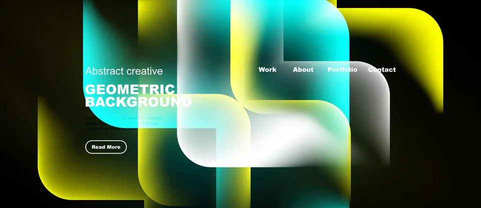 Abstract geometric background design. Bright colors, gradients, shapes create 스톡 일러스트