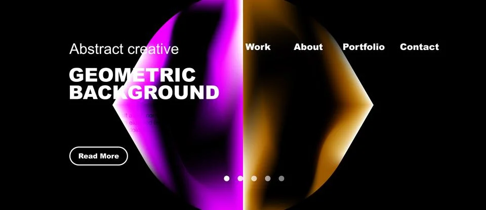 Abstract geometric background design. Dark color scheme with vibrant purple, Stock Illustration