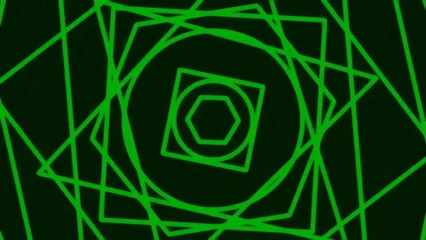 Abstract geometric background design of neon green interconnected lines Stock Footage 342203862