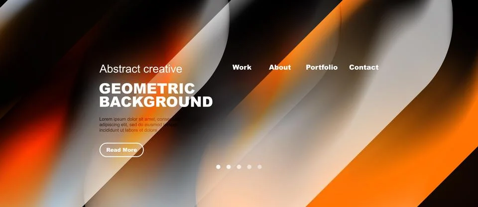 Abstract geometric background design. Orange, white layers create modern look Stock Illustration
